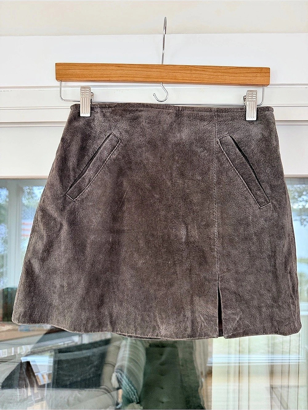 Blank NYC Grey Suede Mini Skirt NWT